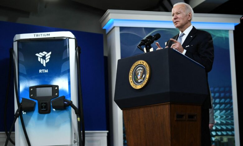 Biden Opens Access To $5 Billion To Build National EV Charging Network