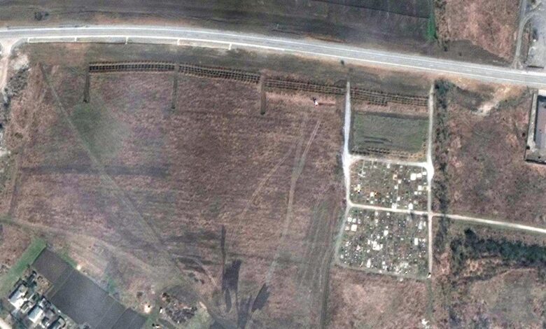 Satellite images said to show mass grave near Mariupol
