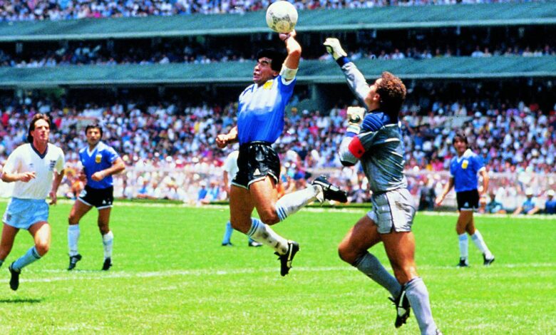 Diego Maradona’s ‘Hand of God’ ball to go up for auction
