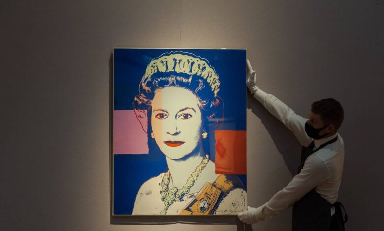 Queen Elizabeth II portrait by Andy Warhol auctions for record $853,000