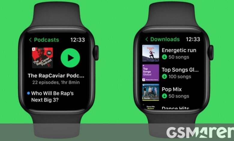Spotify updates its WatchOS app with new interface