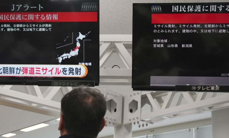 North Korea fires suspected ICBM, Japanese told to take shelter