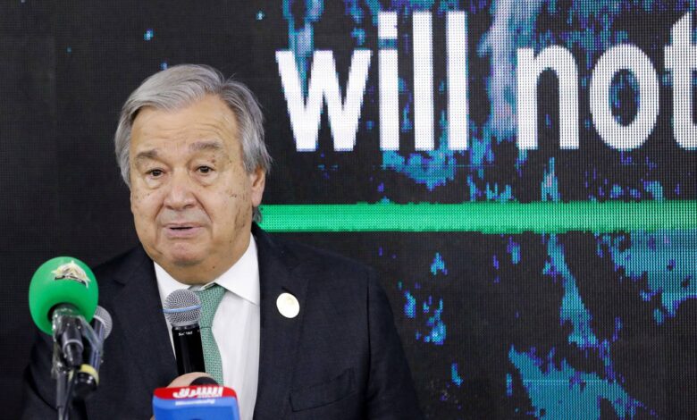 UN chief Guterres calls for tax on fossil fuel companies at Cop27