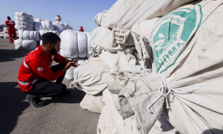 Egypt’s Al Arish warehouses bursting at seams as Gaza aid piles up
