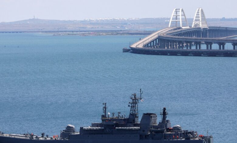 Ukraine military says it hit Zalyv shipyard in Russian-annexed Crimea