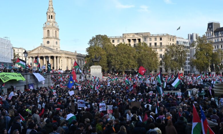 Protesters rally around the world demanding immediate ceasefire in Gaza