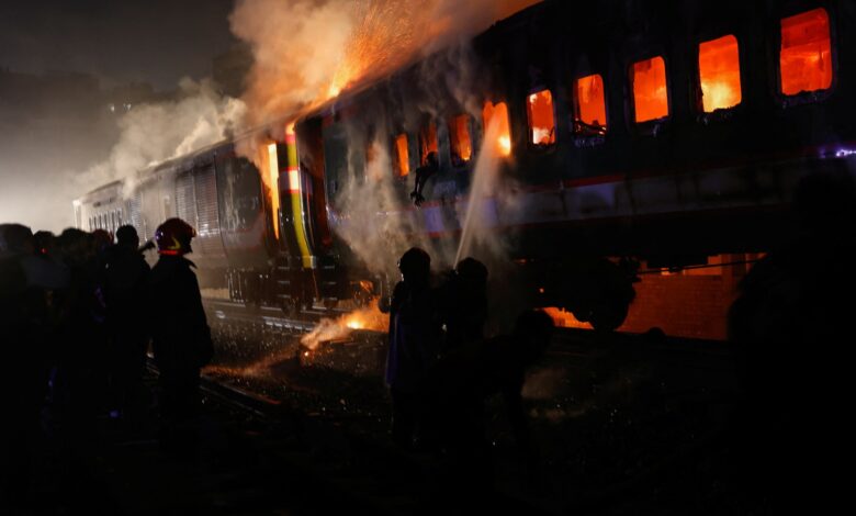 At least four killed in Bangladesh train fire before elections