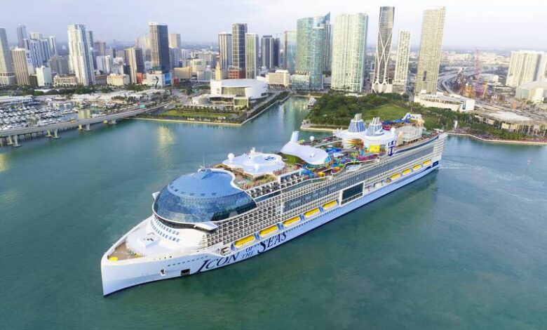 Icon of the Seas, world’s largest cruise ship, docks in Miami ahead of maiden voyage