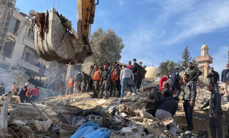 Residential building destroyed in attack that killed IRGC members in Syria
