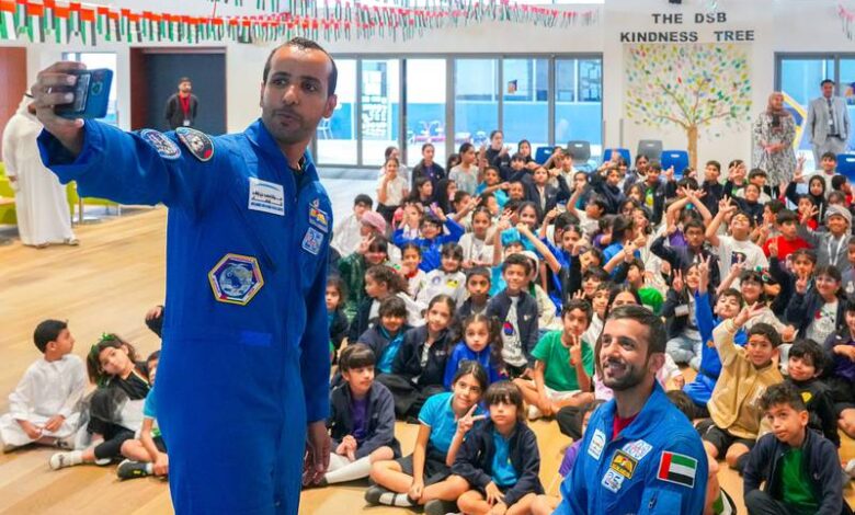 Emirati astronauts Sultan Al Neyadi and Hazza Al Mansouri begin tour of UAE schools
