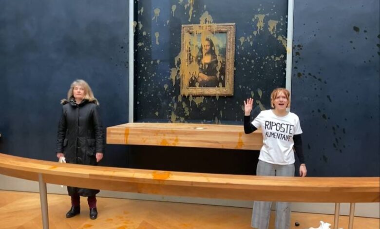 Climate activists throw soup on Mona Lisa painting in Paris