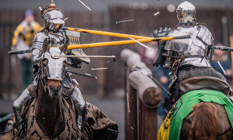 Today’s best photos: From a jousting tournament to King Charles attending Easter service
