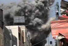 Israeli air strike destroys residential tower in Gaza