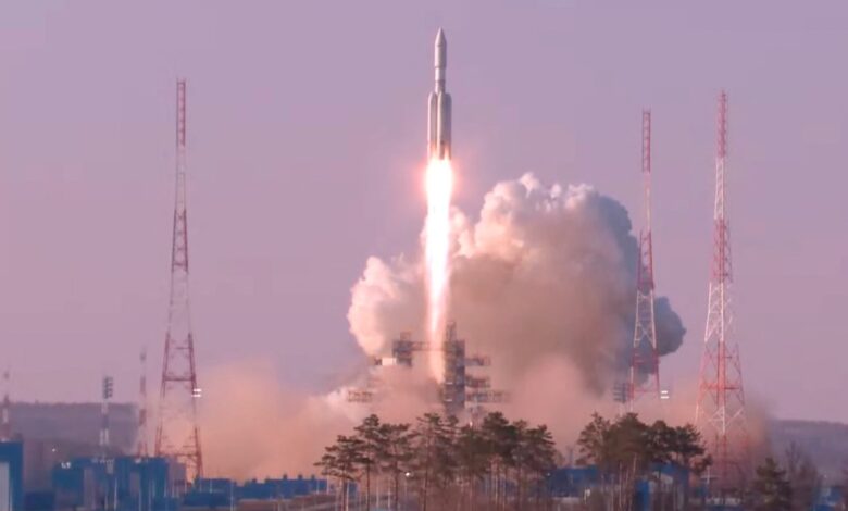 Russia’s Angara A5 rocket blasts off into space after two aborted launches