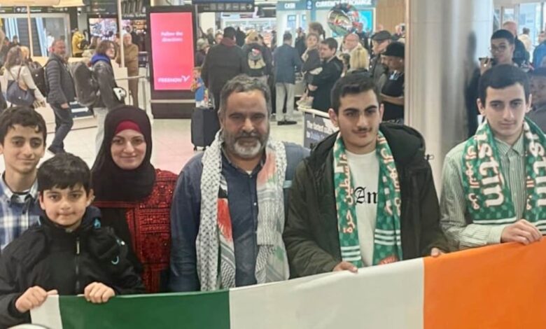 Irish-Palestinian man reunited with family after Gaza escape