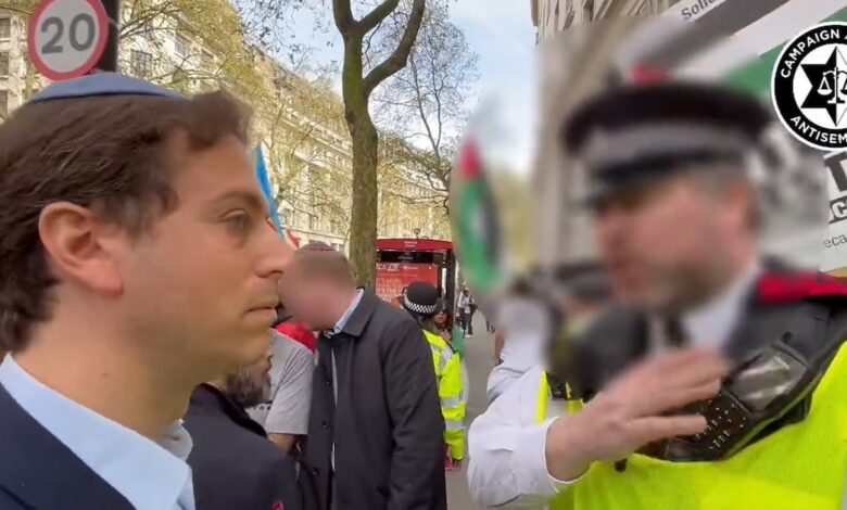 London police apologise twice over ‘openly Jewish’ remarks during protest