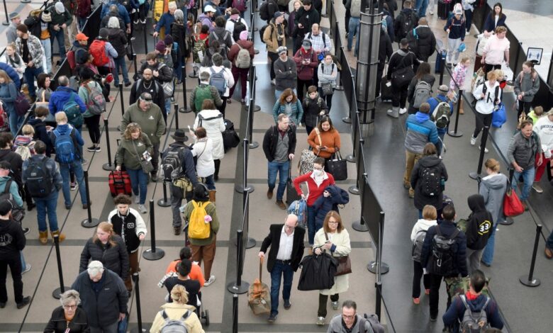 More than three million travellers pass through US security, a record