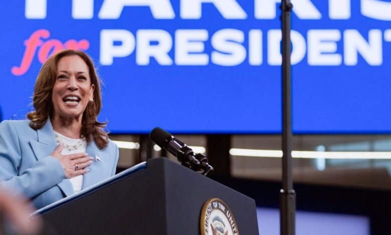 Harris wipes out Trump’s lead in polls of US presidential race